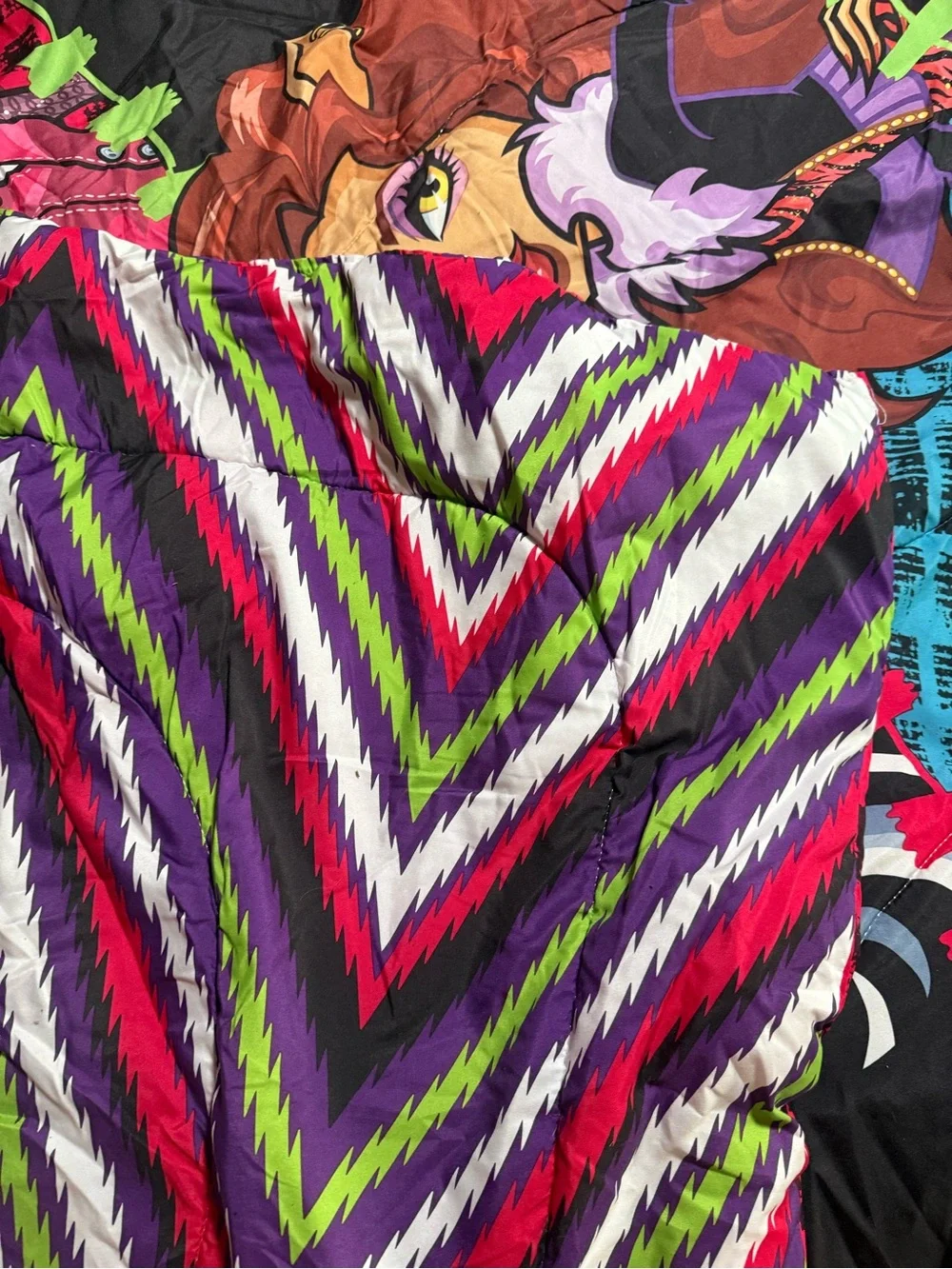 Monster High twin bedset. Comforter, fitted sheet, top sheet, pillowcase RARE